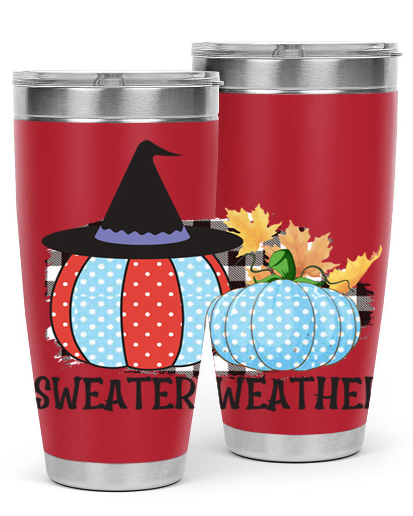 Sweater Weather Pumpkin Gnome 586#- fall- Tumbler