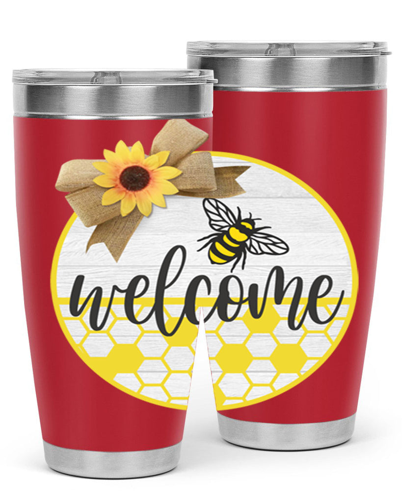 Welcome Bee and hive Mockup566#- spring- Tumbler