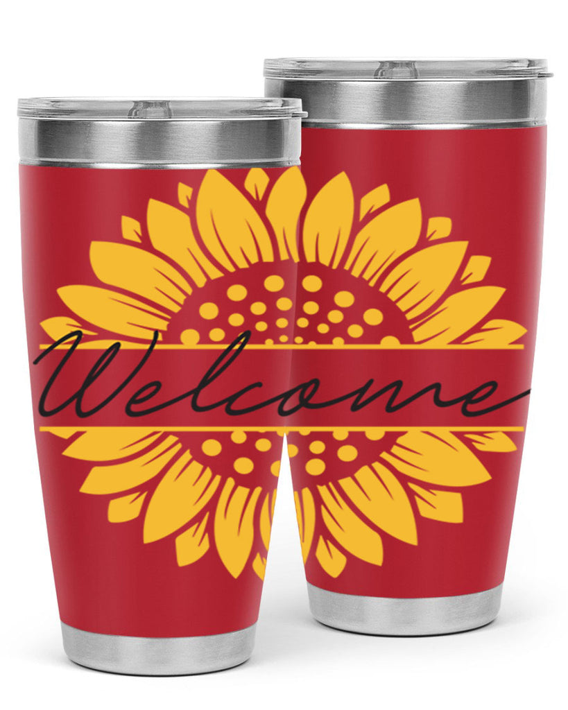 Welcome Sunflower585#- spring- Tumbler