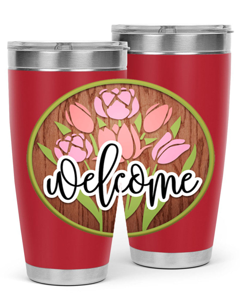 Welcome flowers bouquet Mockup570#- spring- Tumbler