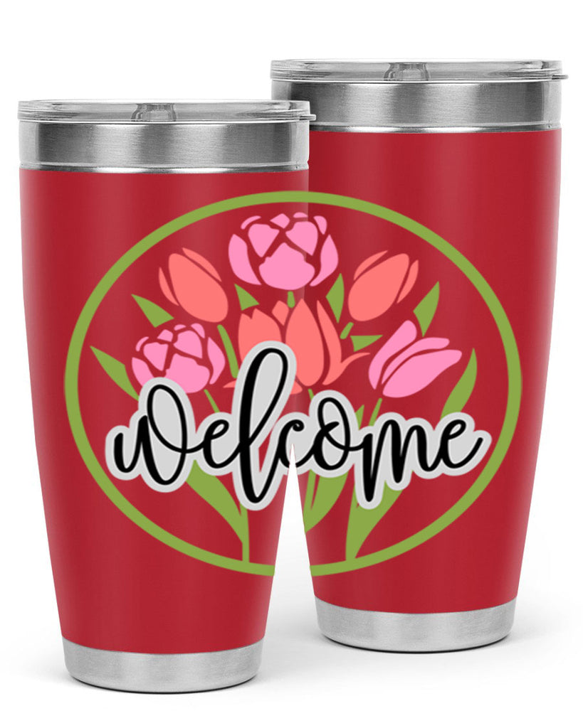 Welcome flowers bouquet571#- spring- Tumbler