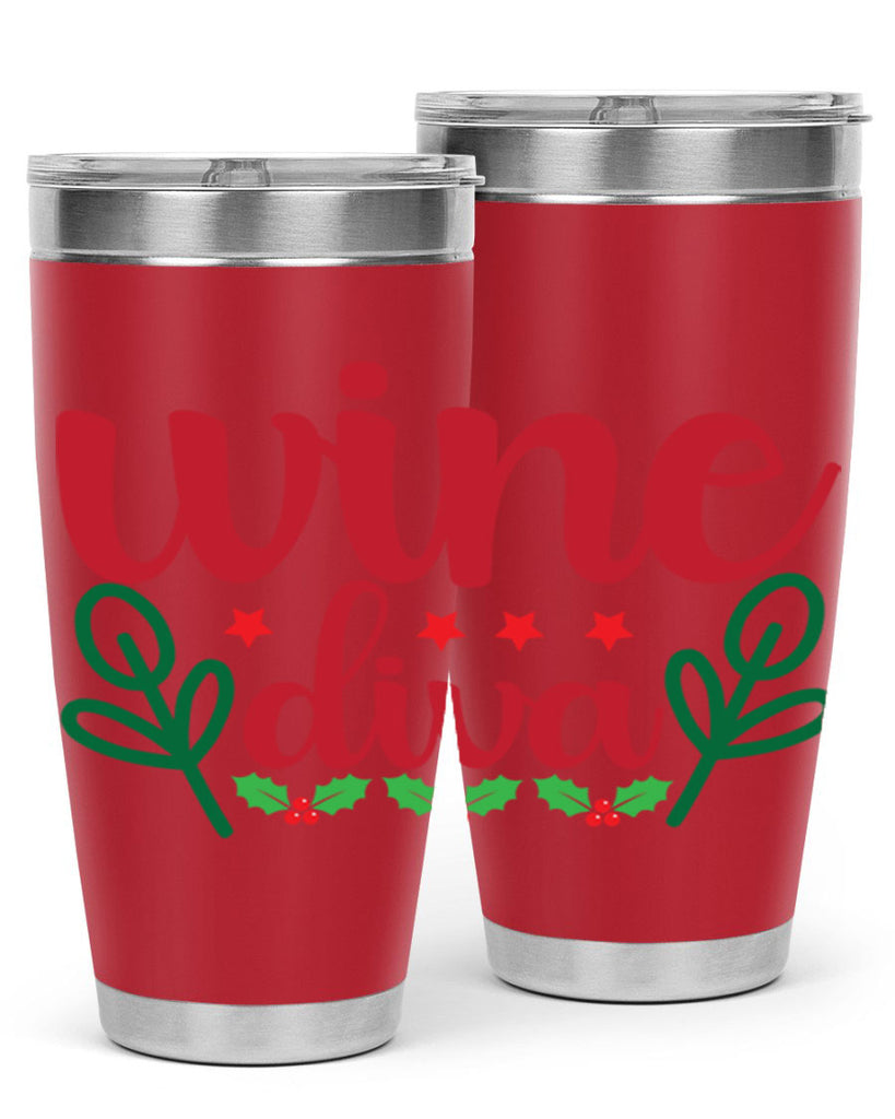 Wine Diva 482#- winter- Tumbler