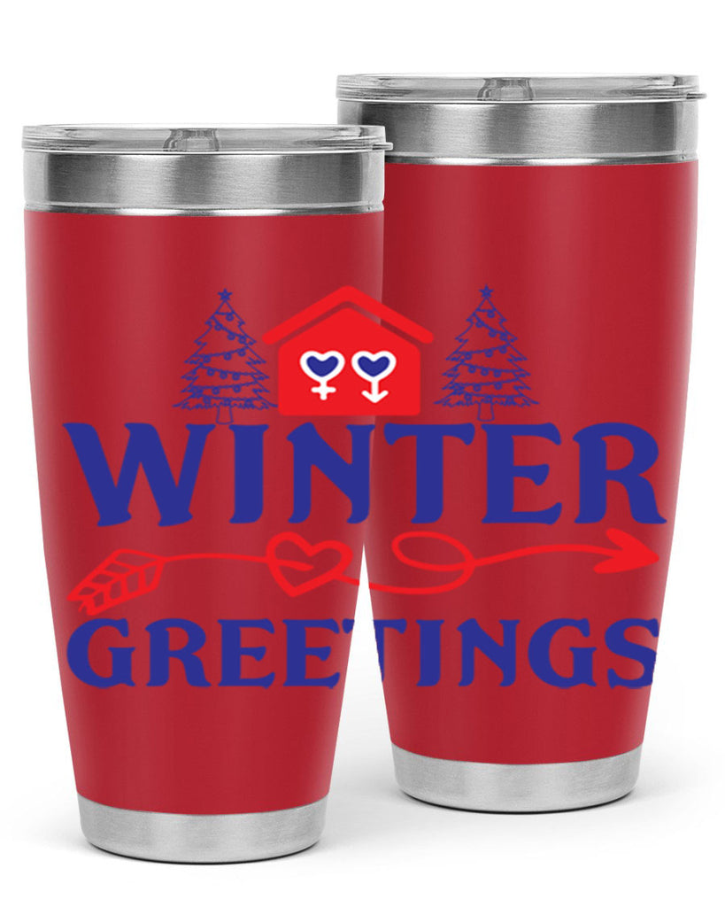 Winter Greetings 551#- winter- Tumbler