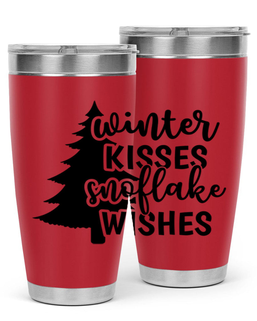 Winter Kisses Snoflake Wishes518#- winter- Tumbler