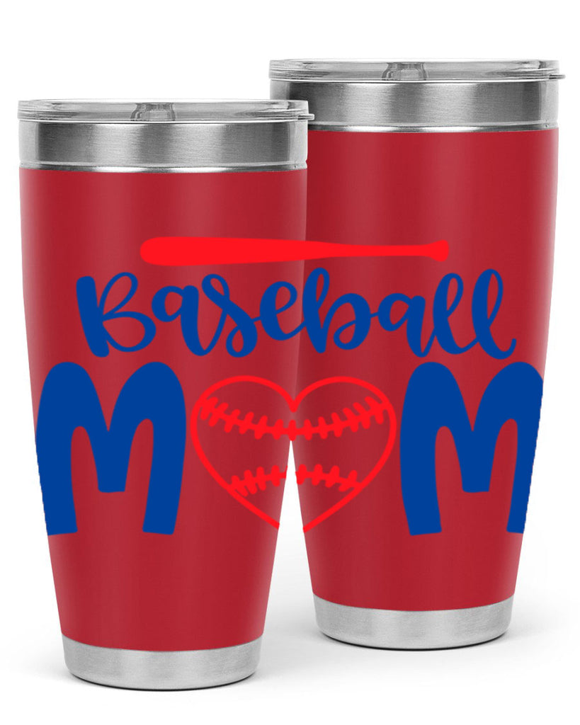 baseball mom 278#- mom- Tumbler