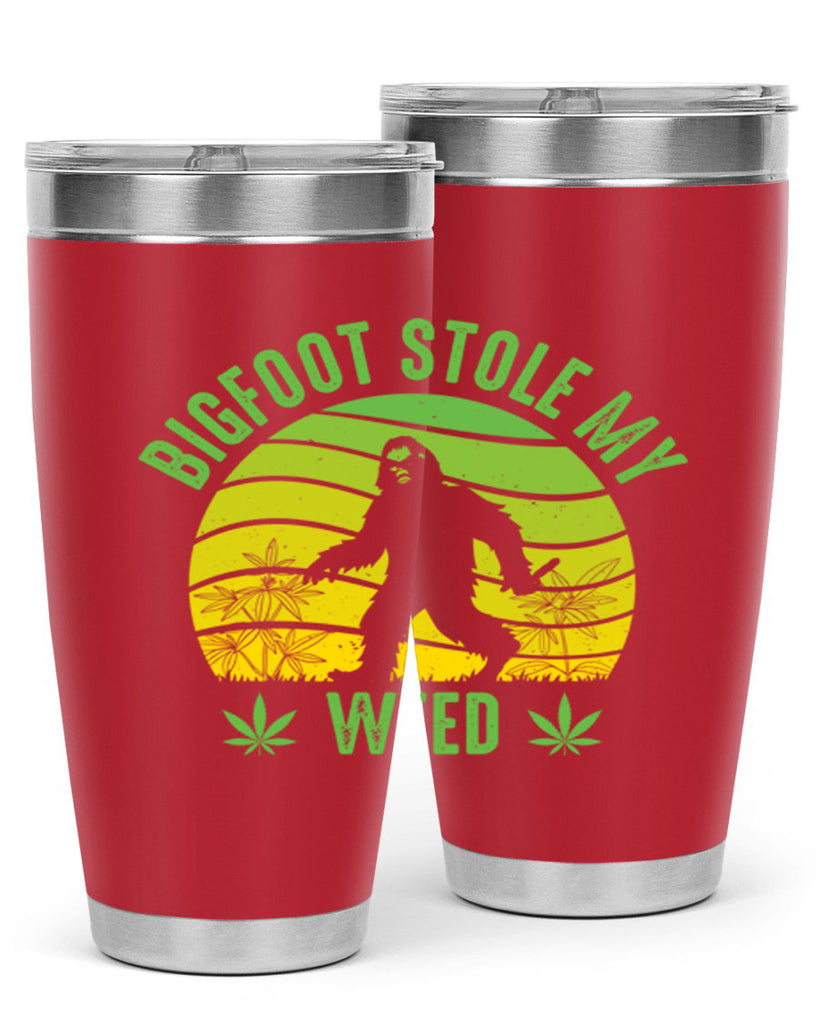 bigfoot stole my weed 15#- marijuana- Tumbler