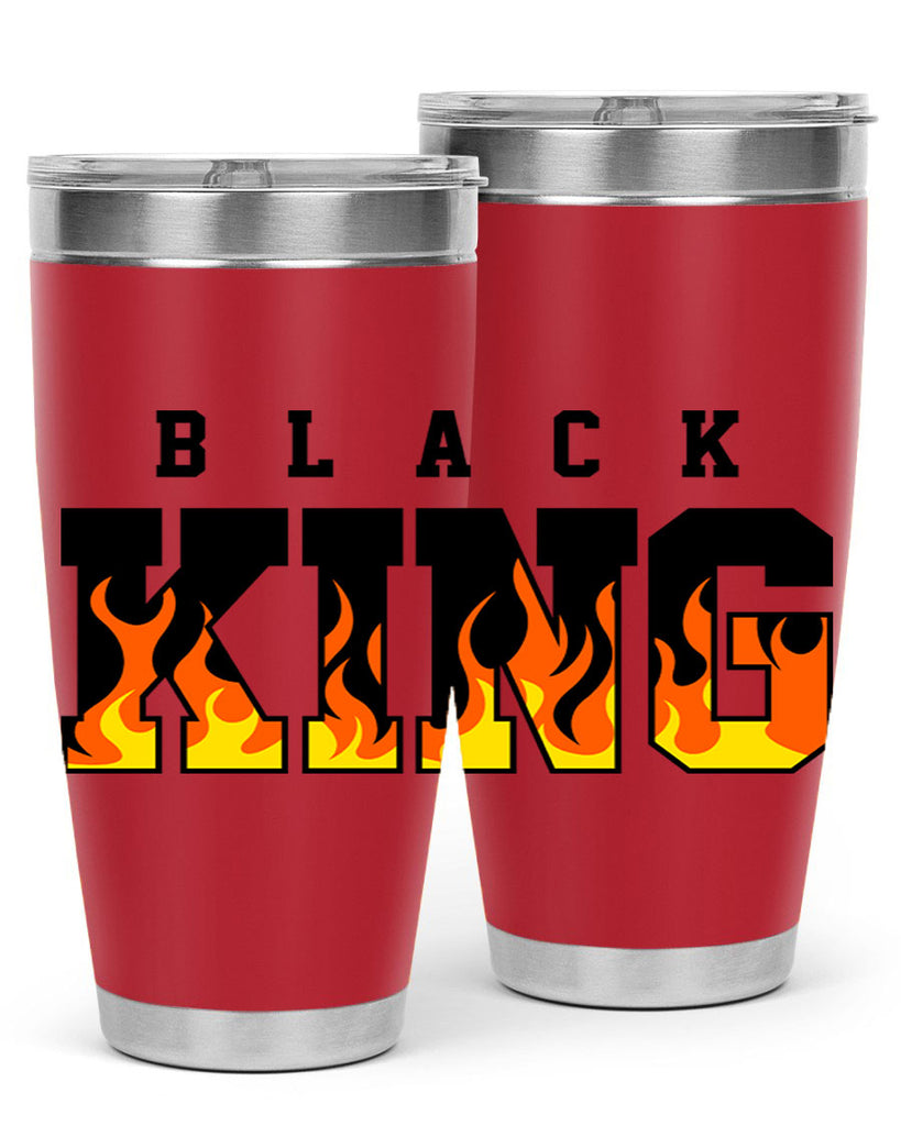 black king flames 232#- black words phrases- Cotton Tank