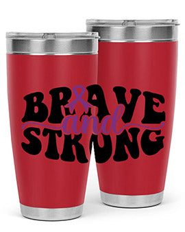 brave and strong 129#- alzheimers- Tumbler