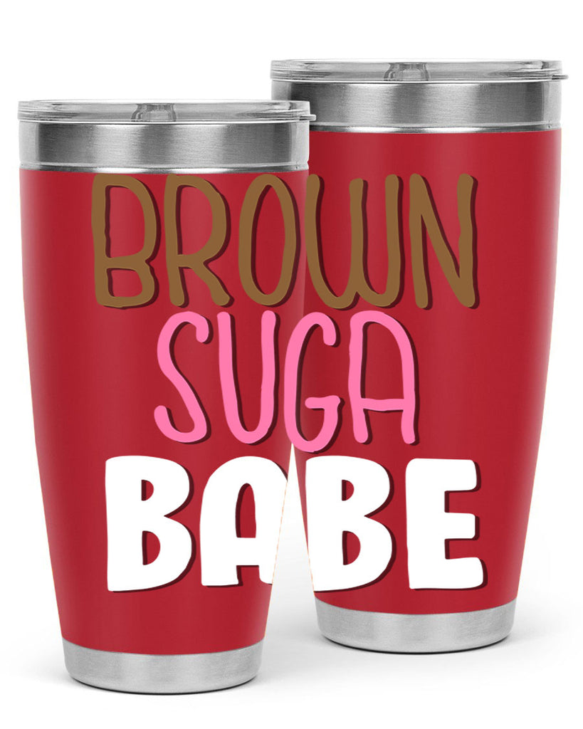 brown suga babe 190#- black words phrases- Cotton Tank