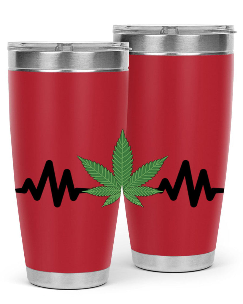 cannabis heartbeat 46#- marijuana- Tumbler