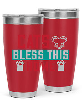 cats bless this home Style 36#- cat- Tumbler
