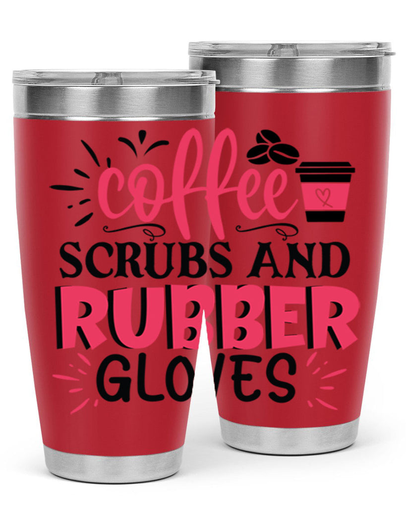 coffee scrubs and rubber gloves Style 393#- nurse- tumbler