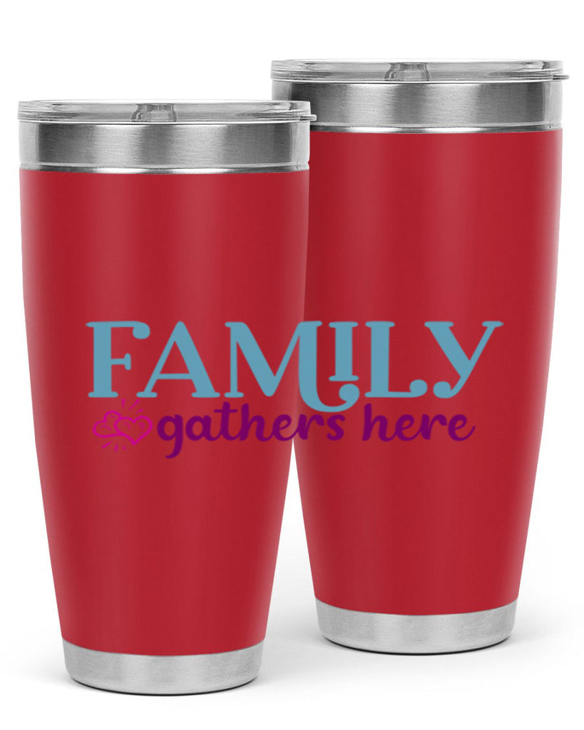 family gathers here 40#- family- Tumbler