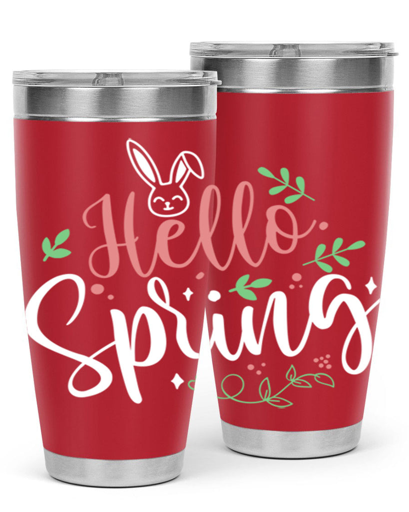 hello spring 77#- easter- Tumbler