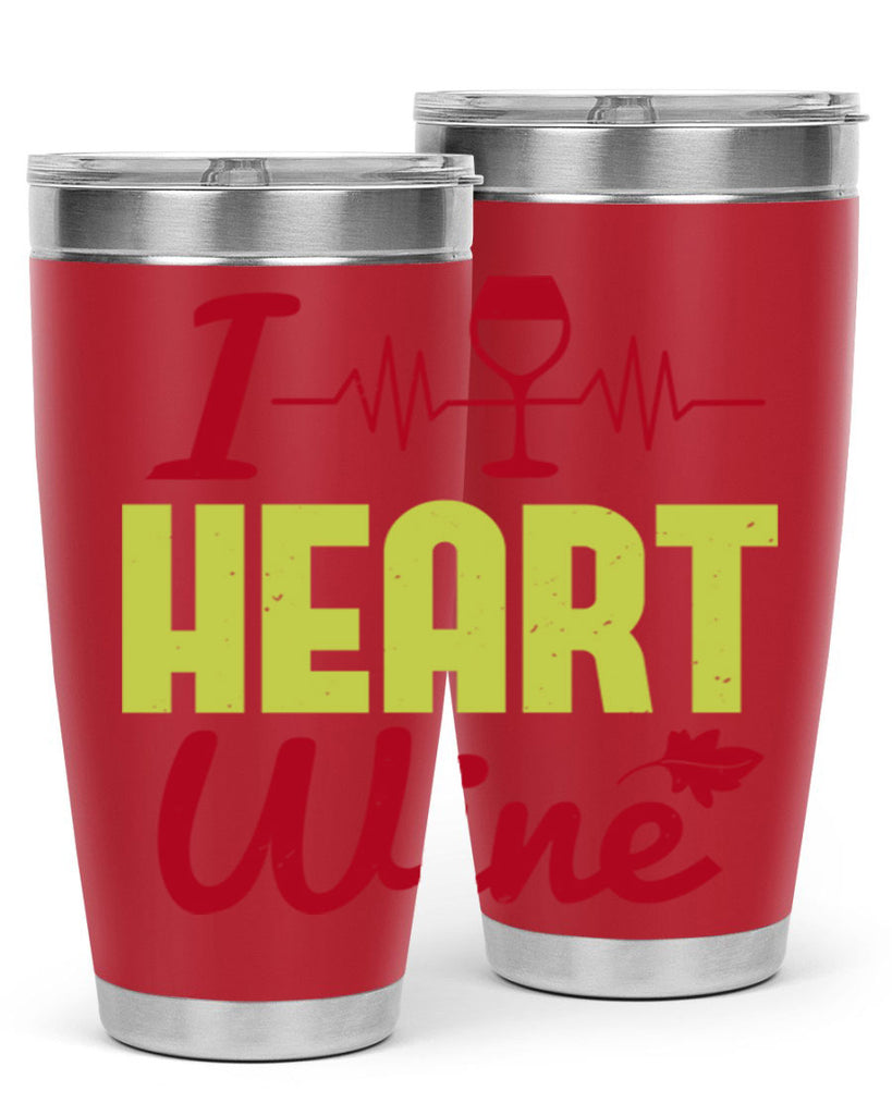 i heart wine 211#- wine- Tumbler