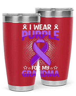 i wear purple for grandma 171#- alzheimers- Tumbler