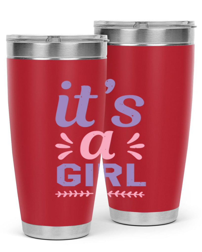 its a girl Style 32#- baby shower- tumbler