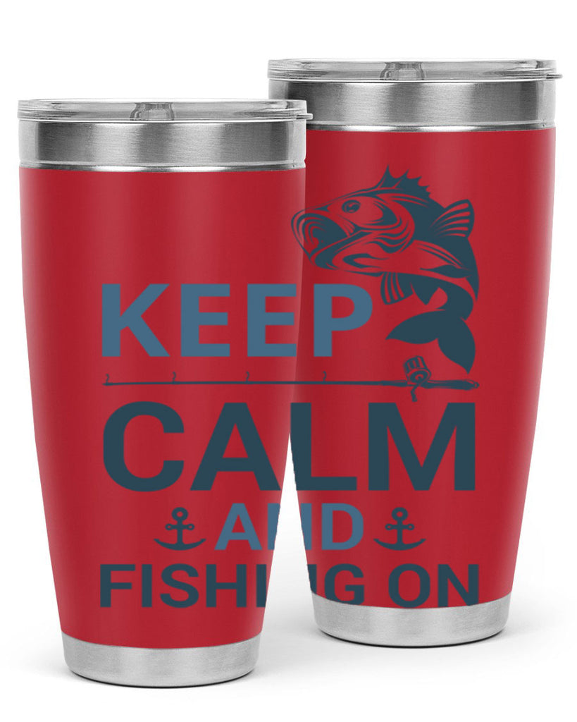 keep calm 65#- fishing- Tumbler