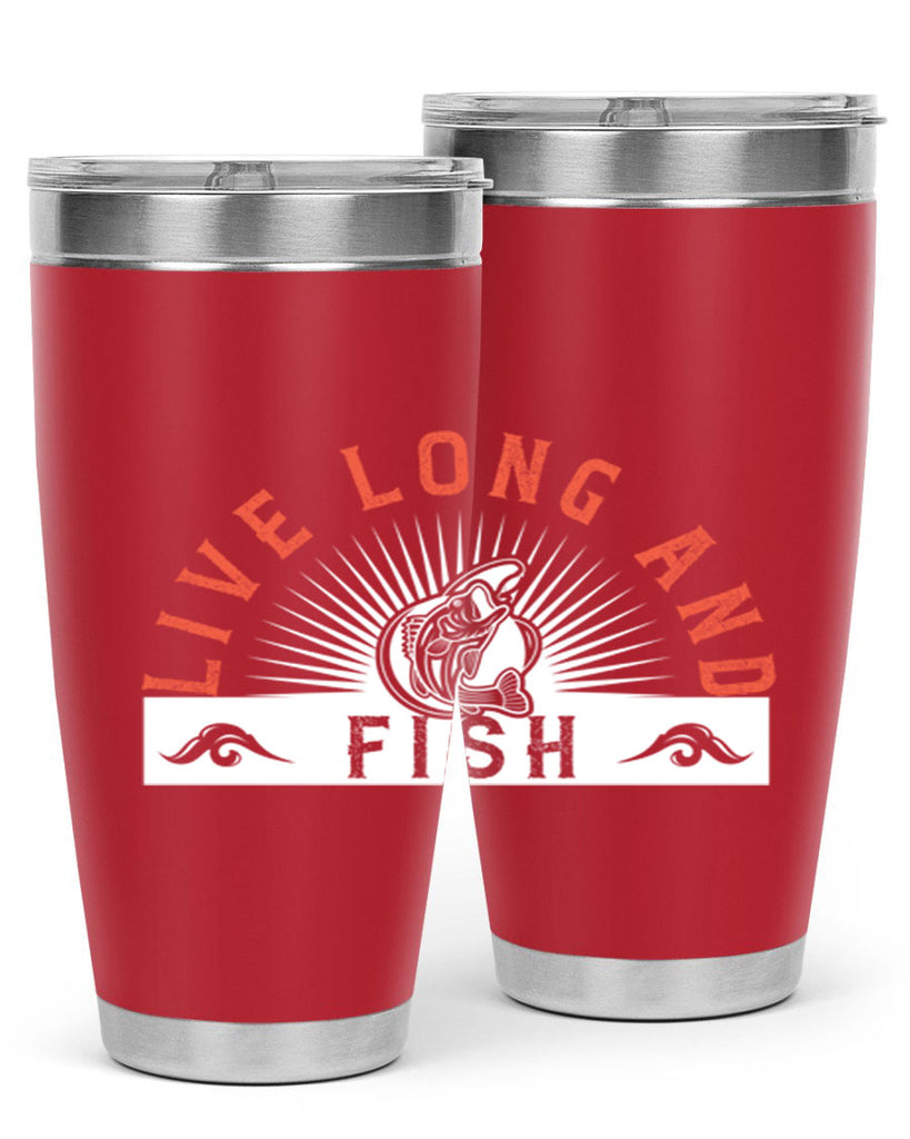 live long and fish 242#- fishing- Tumbler