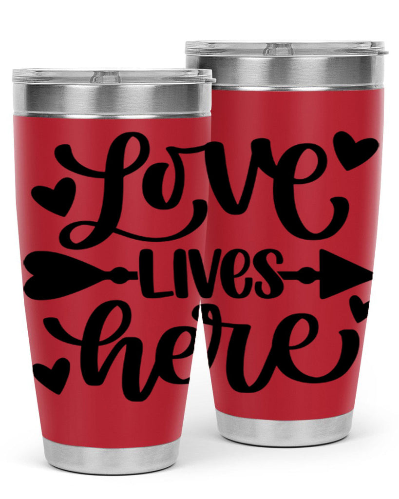 love lives here 7#- home- Tumbler