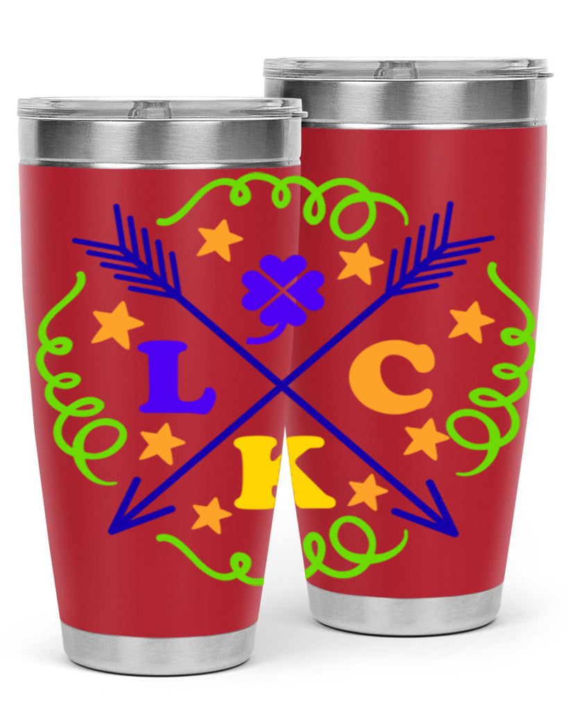 luck 16#- mardi gras- Tumbler