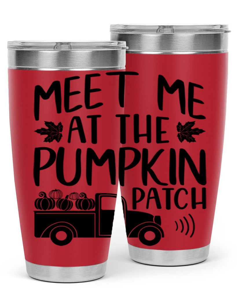 meet me at the pumpkin patch 423#- fall- Tumbler