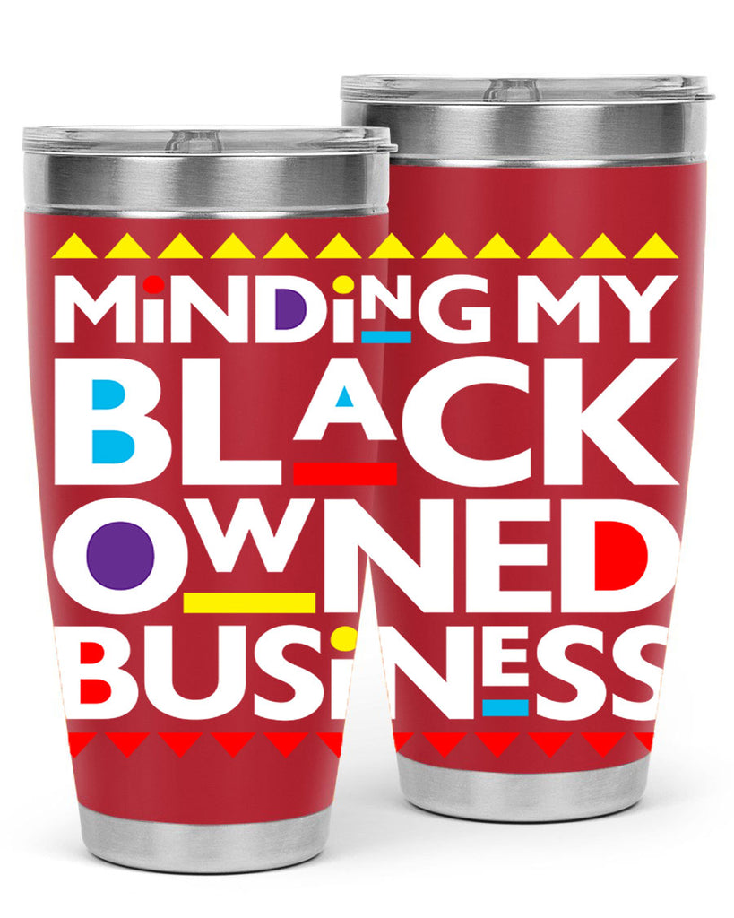 minding my black ownedbusiness 68#- black words phrases- Cotton Tank