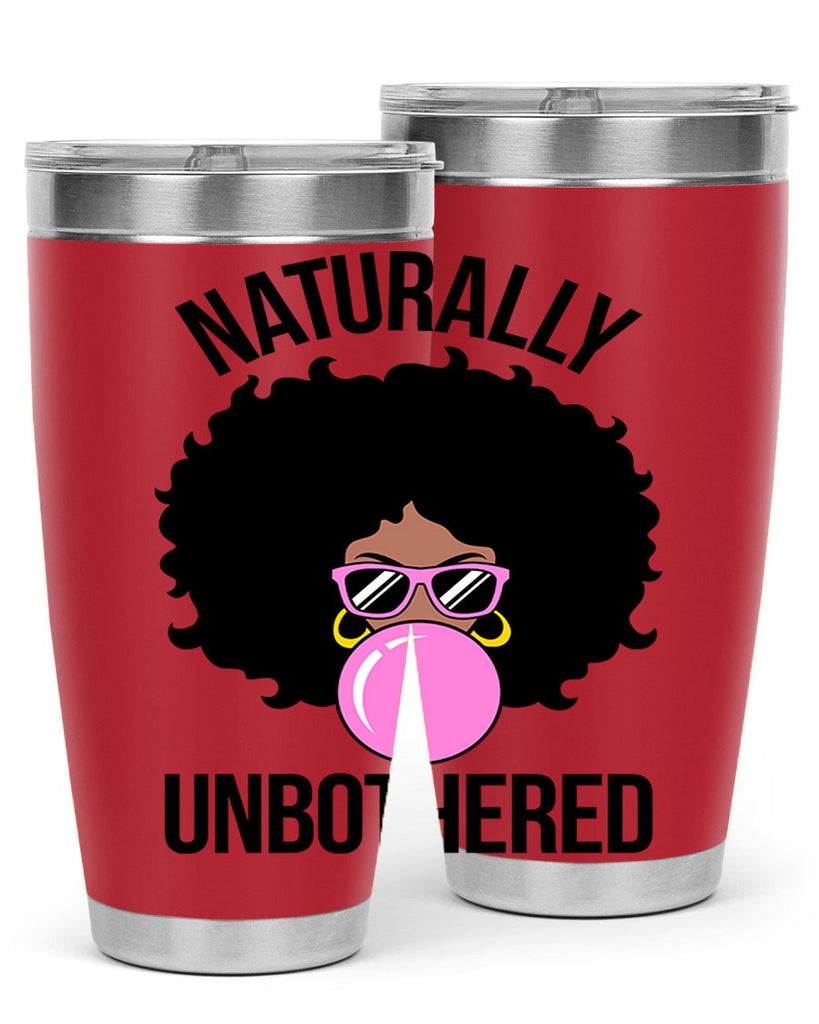 naturally unbothered afro woman 64#- black words phrases- Cotton Tank