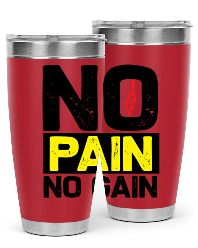 no pain no gain 5#- gym- Tumbler