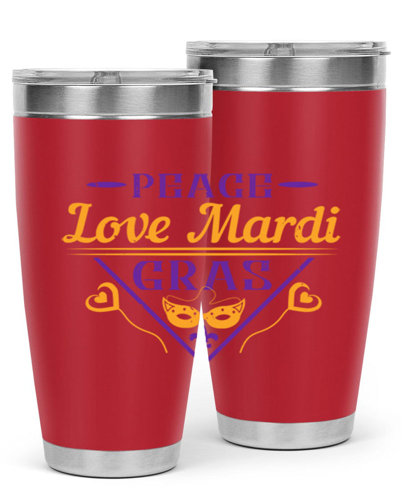 peace love mardi gras 39#- mardi gras- Tumbler