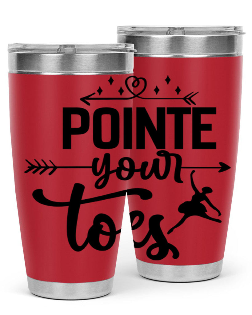 pointe your toes 72#- ballet- Tumbler