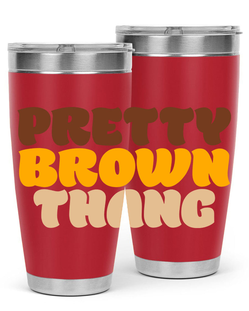 pretty  brown thang 52#- black words phrases- Cotton Tank