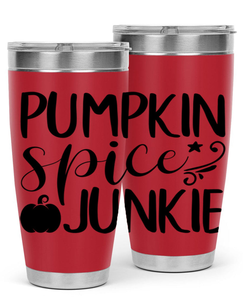 pumpkin spice junkie 548#- fall- Tumbler