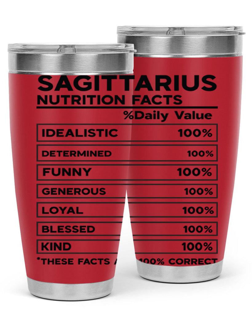 sagittarius Nutrition Facts 400#- zodiac- Tumbler