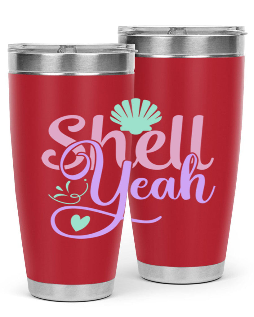 shell yeah 7#- mermaid- Tumbler