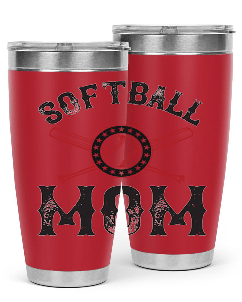 softball mom 66#- mom- Tumbler