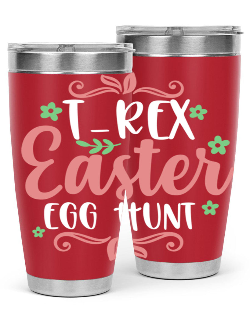 trex easter egg hunt 6#- easter- Tumbler