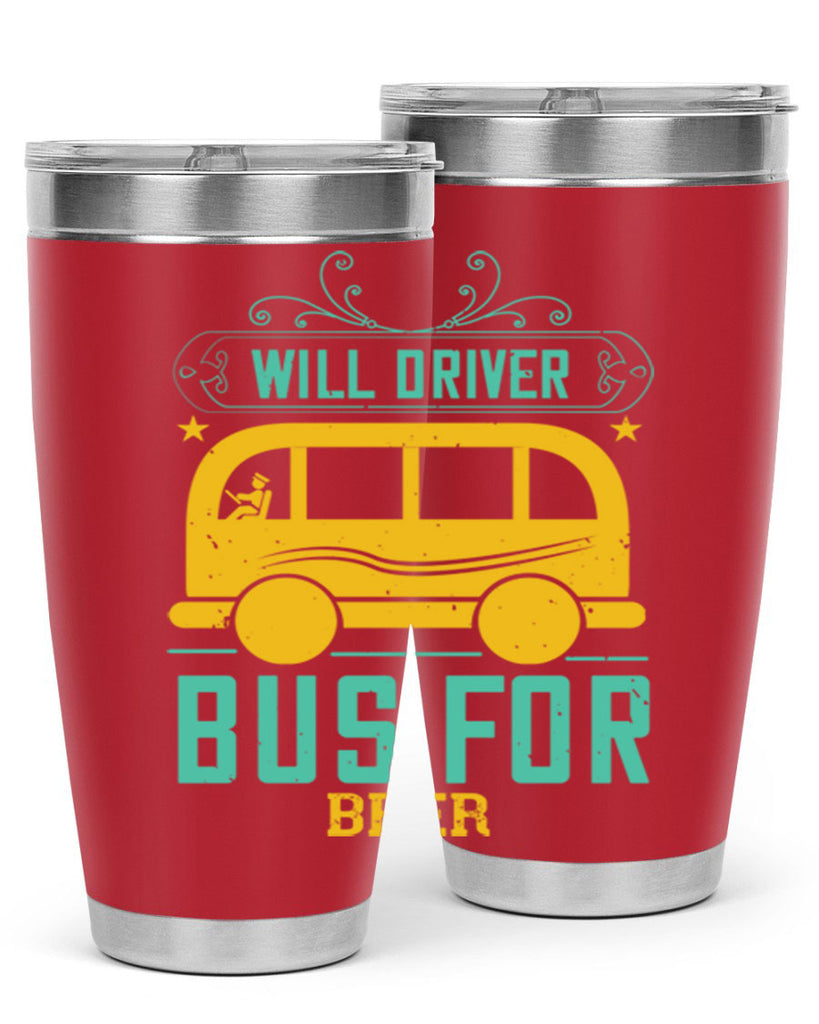 will driver bus for beer Style 6#- bus driver- tumbler