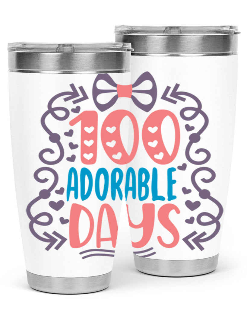 1 100 adorable days 17#- 100 days of school- Tumbler