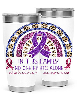 Alzheimer Awareness Purple Rainbow 2#- alzheimers- Tumbler