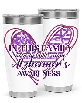 AlzheimerS Awareness American Flag 11#- alzheimers- Tumbler