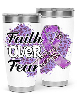 AlzheimerS Awareness Faith Over Fear 13#- alzheimers- Tumbler