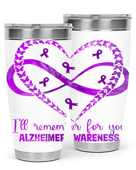 AlzheimerS Awareness Heart Infinity 14#- alzheimers- Tumbler