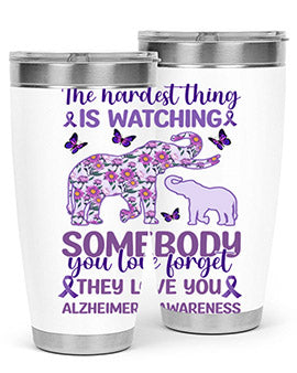 AlzheimerS Awareness Purple Elephant 16#- alzheimers- Tumbler