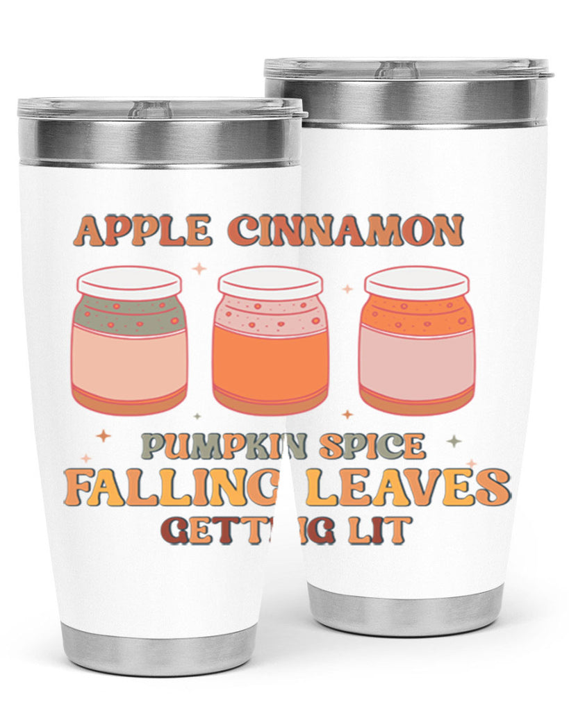Apple Cinnamon Pumpkin Spice Falling Leaves Getting Lit 12#- fall- Tumbler