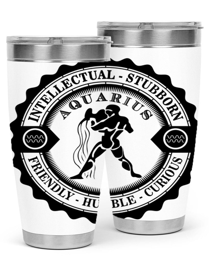 Aquarius balck 44#- zodiac- Tumbler