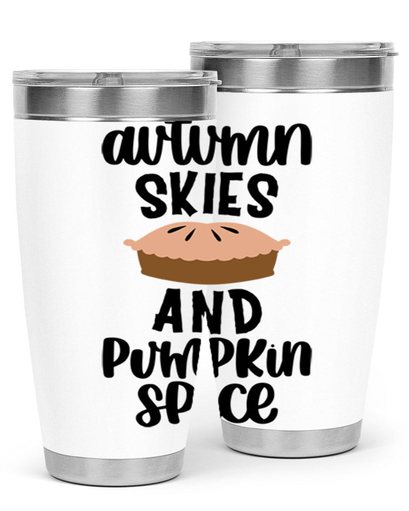 Autumn Skies And Pumpkin Spice 477#- fall- Tumbler