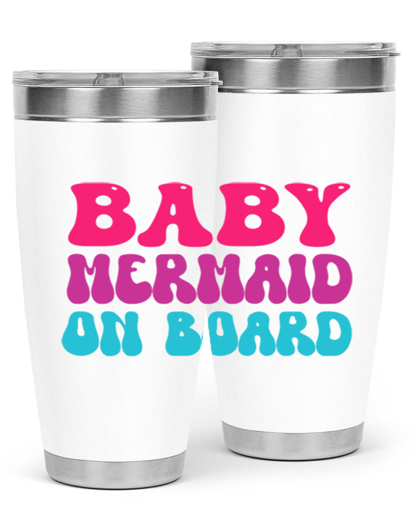 Baby Mermaid On Board 19#- mermaid- Tumbler