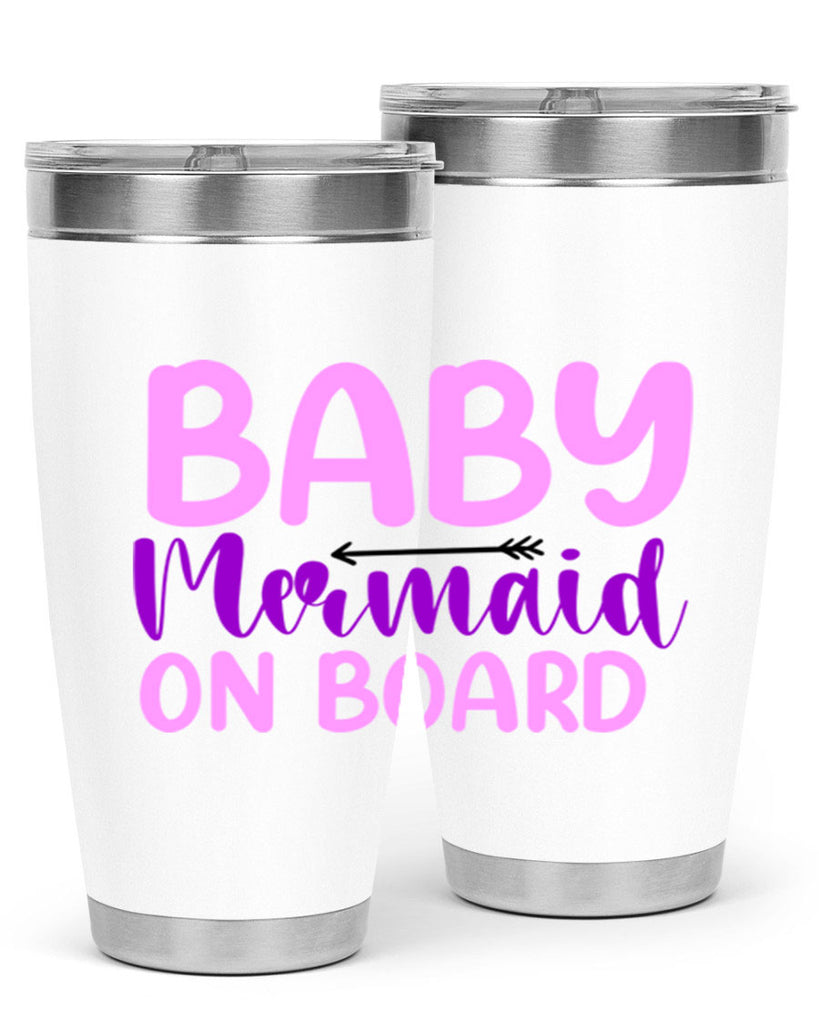 Baby Mermaid On Board 23#- mermaid- Tumbler