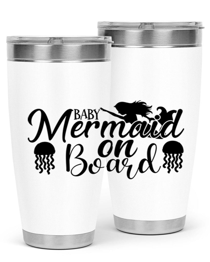 Baby Mermaid On Board 26#- mermaid- Tumbler